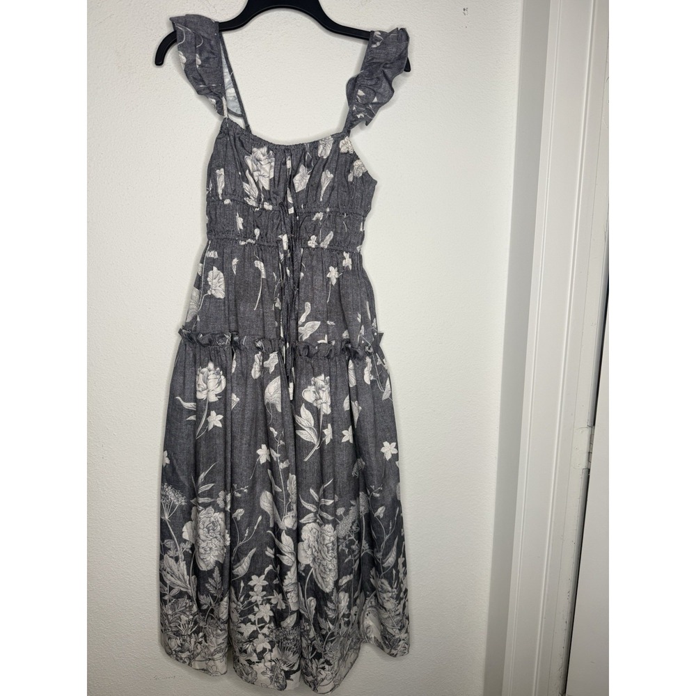 En Saison Sydney Midi Dress Tiered Flutter Sleeve Floral CottageCore Stretch S - Picture 3 of 12